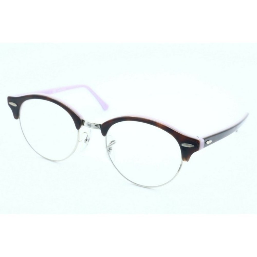 New Ray Ban RB 4246-V 5240 Oval Havana Purple Eyeglasses Demo Lenses 47mm